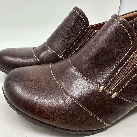 Söfft Shoes Womens 7.5M Brown Leather Upper Lining Slip On Block Heels Round Toe - Picture 14 of 16